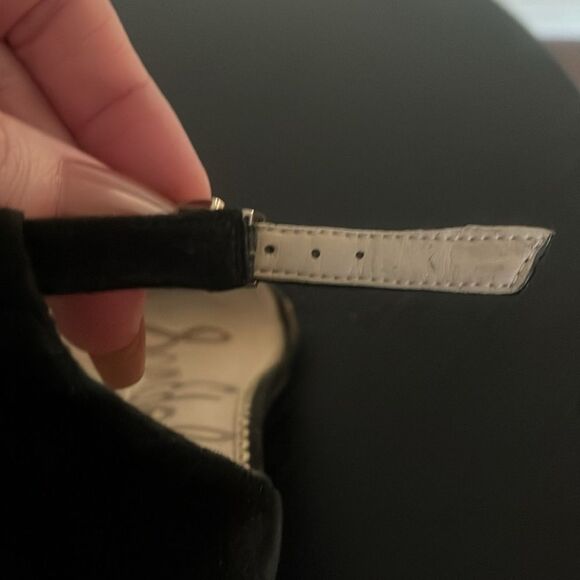 Sam Edleman Odilia Black Suede Scalloped Heels Size 9 - Picture 11 of 12